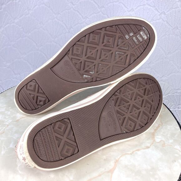 Converse All Star Sneakers Womens Sz 7 Pale Pink All Leather Low Top Skate Shoes - Picture 11 of 12